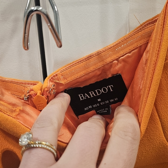 Bardot Orange Strapless Dress - Picture 3 of 5